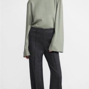 NWOT Theory Wool Charcoal Wide Leg Pants